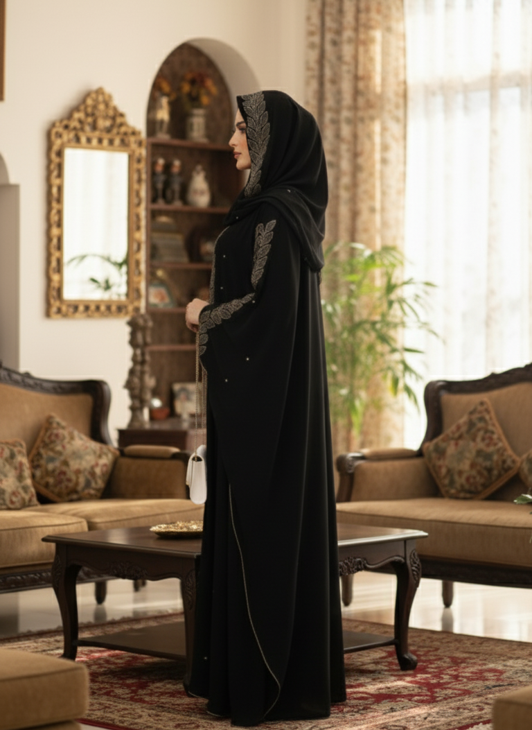 Farasha Abaya with Golden Stone
