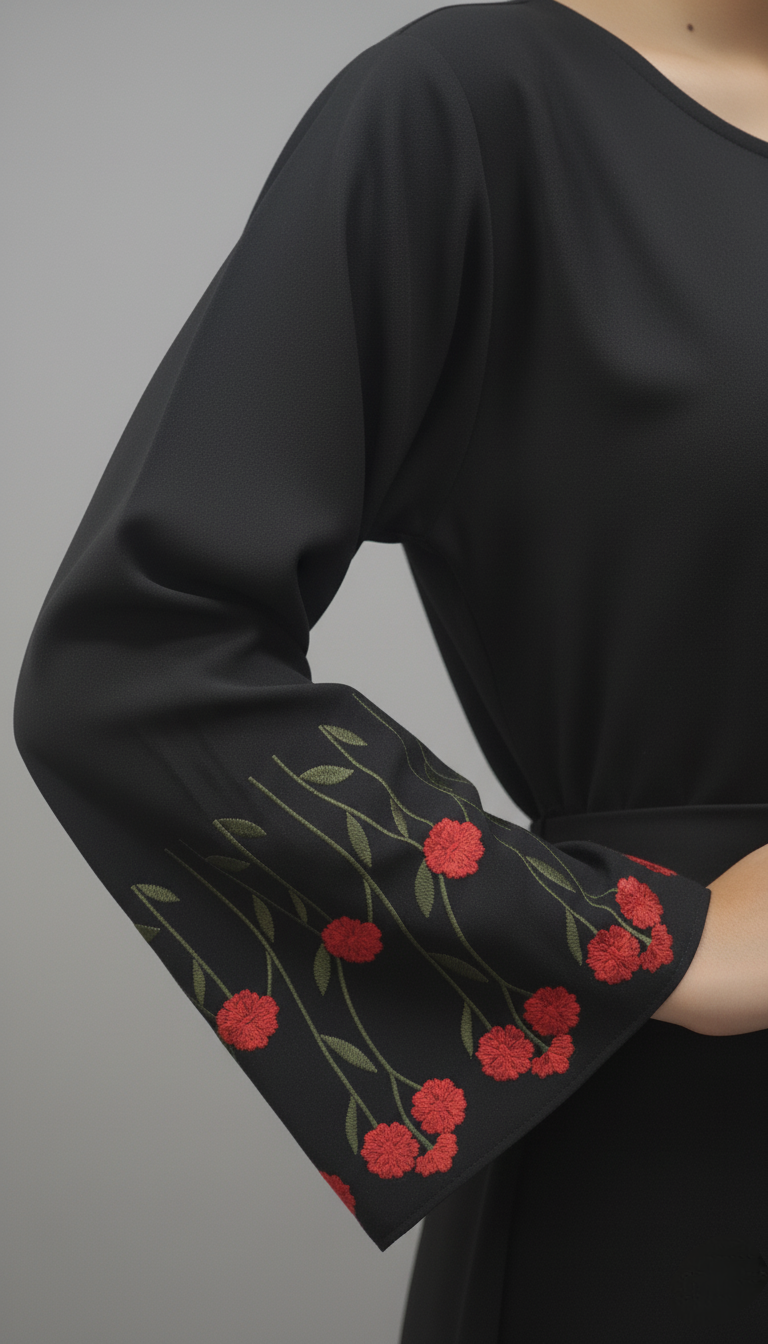 The Marigold Embroidery Abaya