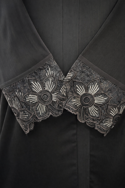 Black Blossom Abaya