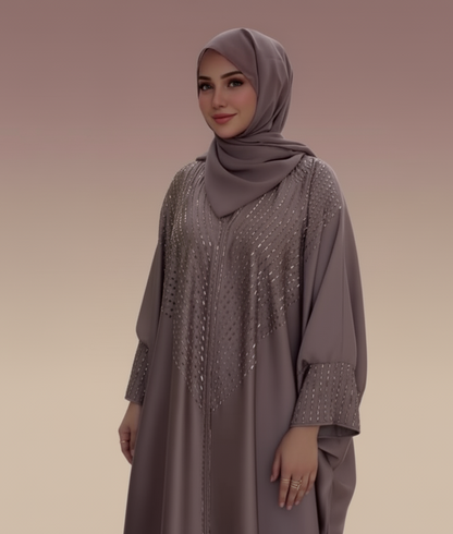 The Brown Flowing  Abaya