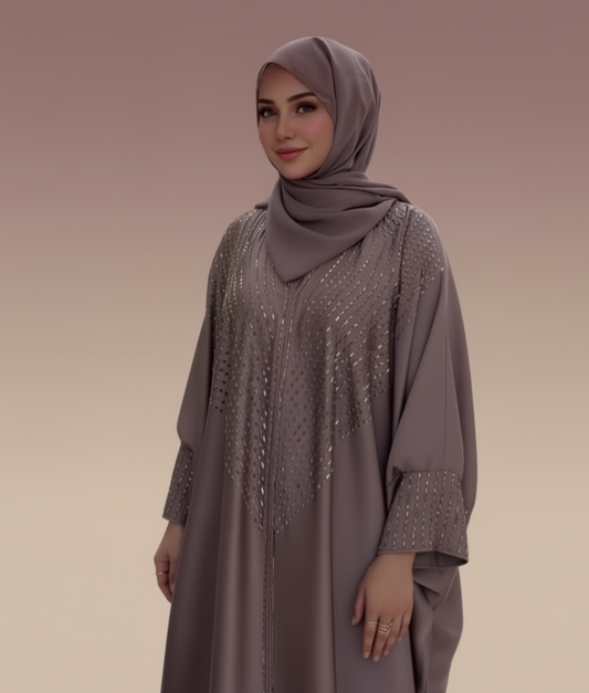 The Brown Flowing  Abaya