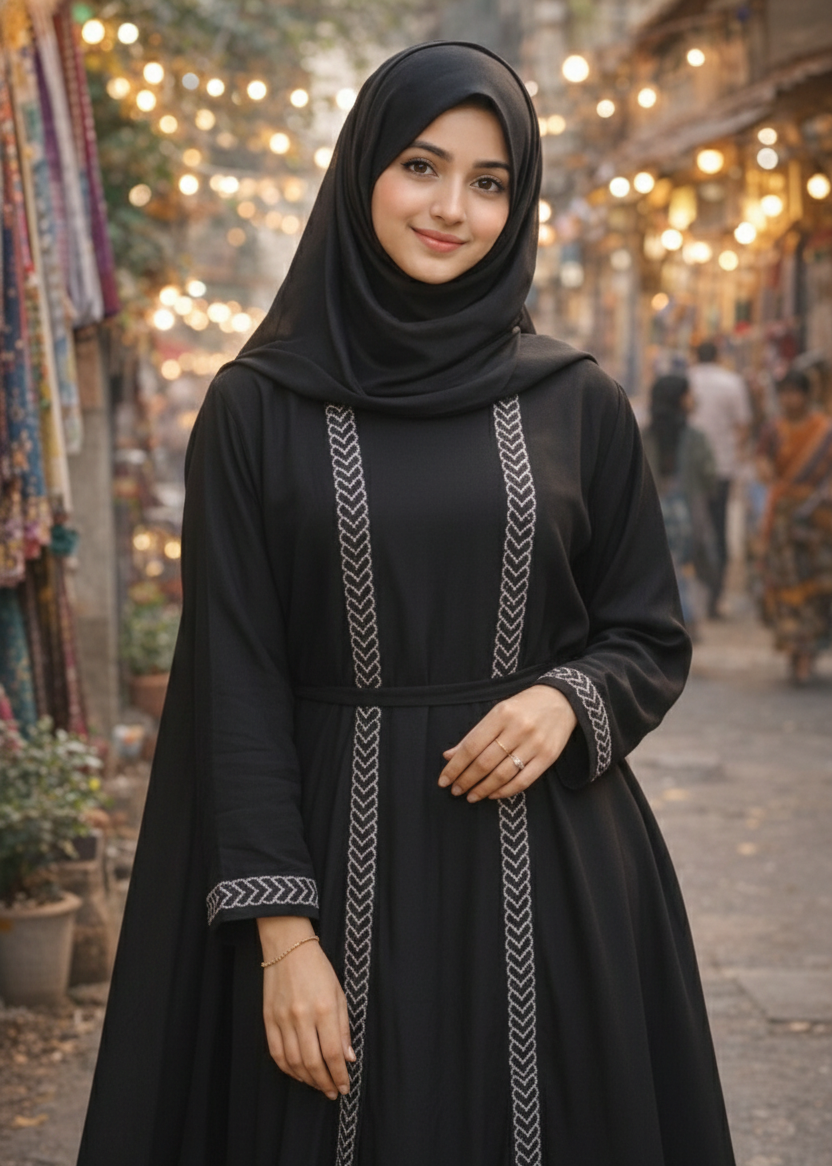 Midnight Braid Abaya