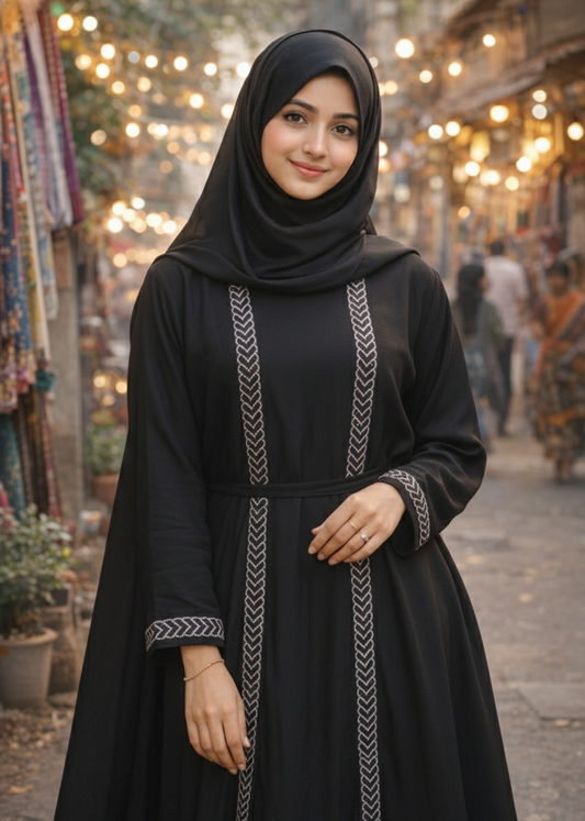 Midnight Braid Abaya