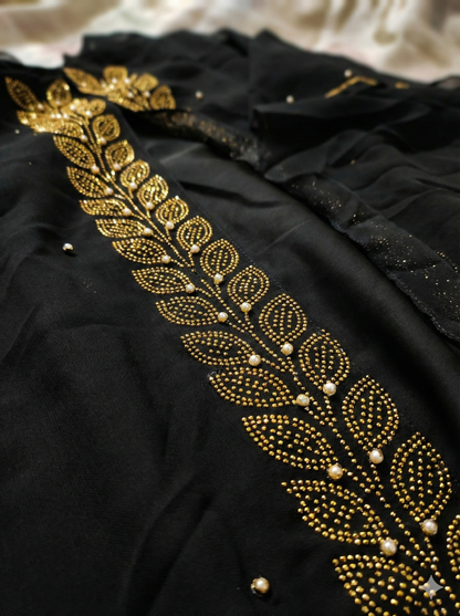 Farasha Abaya with Golden Stone