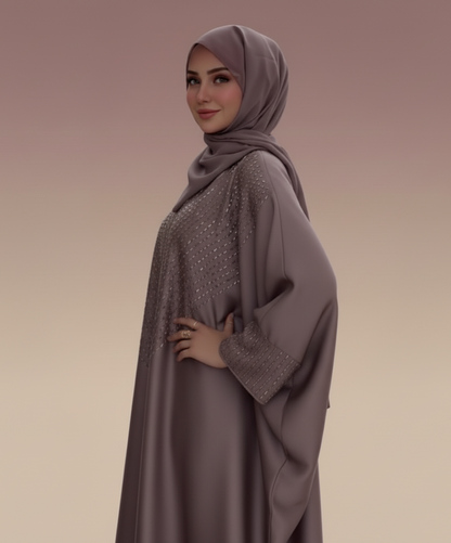 The Brown Flowing  Abaya