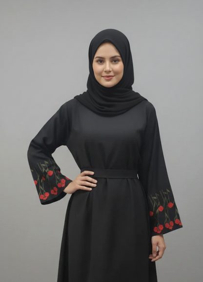 The Marigold  Embroidery Abaya