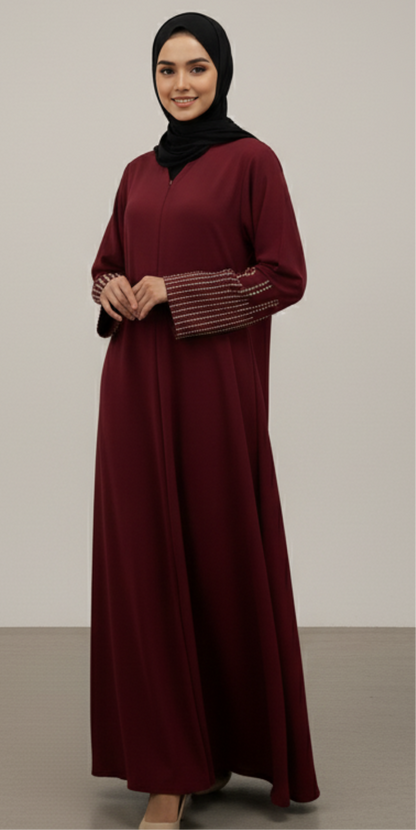 Regal Maroon Abaya