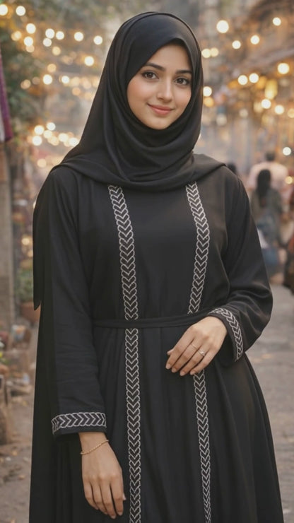 Midnight Braid Abaya