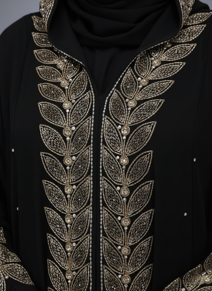 Farasha Abaya with Golden Stone
