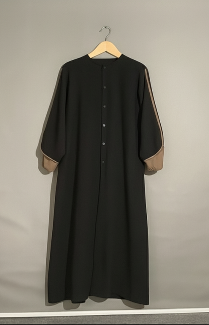 Elegant Two-Tone Modest Abaya